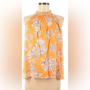 Ann Taylor Sleeveless Floral Top Blouse Sz M